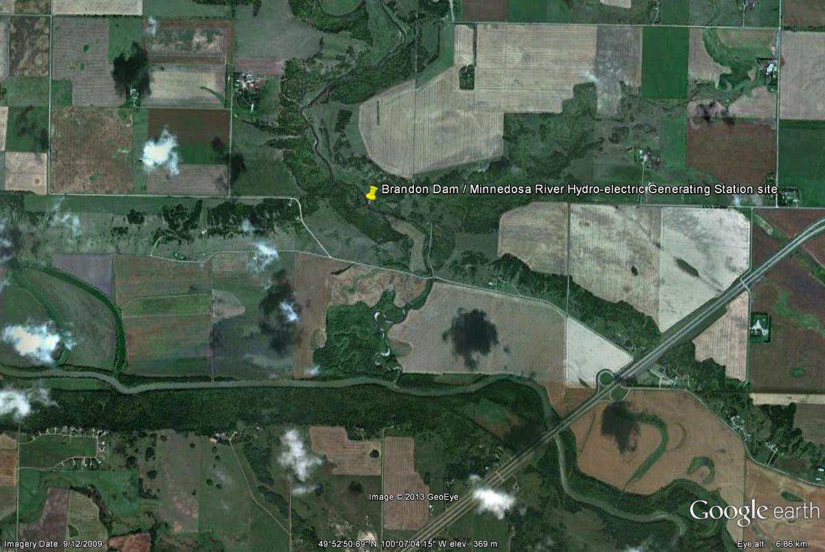 Photograph 2 Minnedosa River Hydropower Plant Site - Google Earth Image January 2013