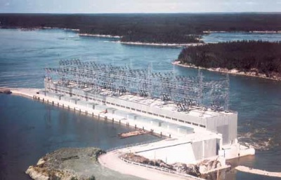 Kelsey Powerhouse with the Transformers and the Switchyard on the Top